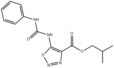 ISOBUTYL 5-[(ANILINOCARBONYL)AMINO]-1,2,3-THIADIAZOLE-4-CARBOXYLATE Struktur