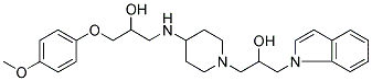 1-([1-[2-HYDROXY-3-(1H-INDOL-1-YL)PROPYL]TETRAHYDROPYRIDIN-4(2H)-YL]AMINO)-3-(4-METHOXYPHENOXY)PROPAN-2-OL Struktur