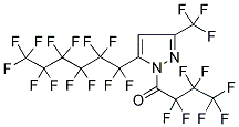 1-HEPTAFLUOROBUTANOYL-3(5)-(TRIDECAFLUORO-1-HEXYL)-5(3)-(TRIFLUOROMETHYL)PYRAZOLE Struktur