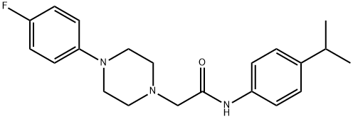 2-[4-(4-FLUOROPHENYL)PIPERAZINO]-N-(4-ISOPROPYLPHENYL)ACETAMIDE Struktur