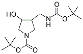 4-BOC-AMINOMETHYL-1-N-BOC-PYRROLIDIN-3-OL Struktur