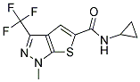 N-CYCLOPROPYL-1-METHYL-3-(TRIFLUOROMETHYL)-1H-THIENO[2,3-C]PYRAZOLE-5-CARBOXAMIDE Struktur