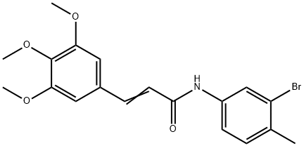 N-(3-BROMO-4-METHYLPHENYL)-3-(3,4,5-TRIMETHOXYPHENYL)ACRYLAMIDE Struktur