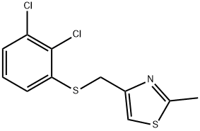 2,3-DICHLOROPHENYL (2-METHYL-1,3-THIAZOL-4-YL)METHYL SULFIDE Struktur