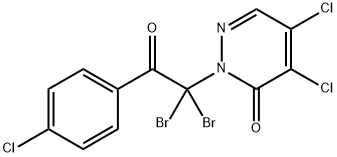 4,5-DICHLORO-2-[1,1-DIBROMO-2-(4-CHLOROPHENYL)-2-OXOETHYL]-3(2H)-PYRIDAZINONE Struktur