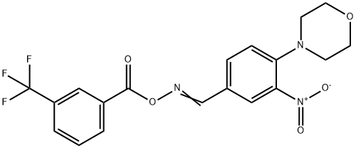 4-(2-NITRO-4-[(([3-(TRIFLUOROMETHYL)BENZOYL]OXY)IMINO)METHYL]PHENYL)MORPHOLINE Struktur