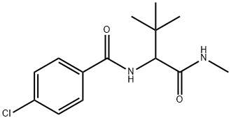 4-CHLORO-N-(2,2-DIMETHYL-1-[(METHYLAMINO)CARBONYL]PROPYL)BENZENECARBOXAMIDE Struktur