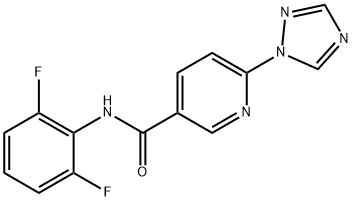 N-(2,6-DIFLUOROPHENYL)-6-(1H-1,2,4-TRIAZOL-1-YL)NICOTINAMIDE Struktur