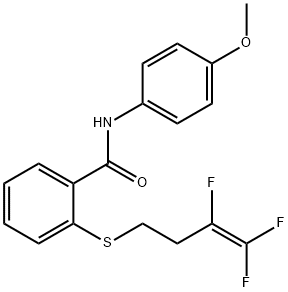 N-(4-METHOXYPHENYL)-2-[(3,4,4-TRIFLUORO-3-BUTENYL)SULFANYL]BENZENECARBOXAMIDE Struktur