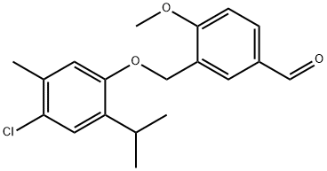 3-(4-CHLORO-2-ISOPROPYL-5-METHYL-PHENOXYMETHYL)-4-METHOXY-BENZALDEHYDE Struktur