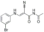 N-ACETYL-3-(3-BROMOANILINO)-2-CYANOACRYLAMIDE Struktur