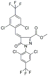 METHYL 1-[2,6-DICHLORO-4-(TRIFLUOROMETHYL)PHENYL]-4-([2,6-DICHLORO-4-(TRIFLUOROMETHYL)PHENYL]METHYLENE)-5-OXO-4,5-DIHYDRO-1H-PYRAZOLE-3-CARBOXYLATE Struktur