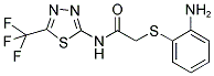 2-[(2-AMINOPHENYL)SULFANYL]-N-[5-(TRIFLUOROMETHYL)-1,3,4-THIADIAZOL-2-YL]ACETAMIDE Struktur