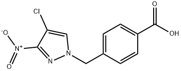 4-(4-CHLORO-3-NITRO-PYRAZOL-1-YLMETHYL)-BENZOIC ACID Struktur