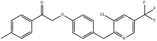 2-(4-([3-CHLORO-5-(TRIFLUOROMETHYL)-2-PYRIDINYL]METHYL)PHENOXY)-1-(4-METHYLPHENYL)-1-ETHANONE Struktur