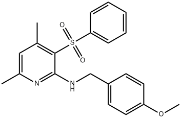 N-(4-METHOXYBENZYL)-4,6-DIMETHYL-3-(PHENYLSULFONYL)-2-PYRIDINAMINE Struktur