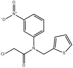 2-CHLORO-N-(3-NITRO-PHENYL)-N-THIOPHEN-2-YLMETHYL-ACETAMIDE Struktur