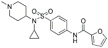 N-[4-((CYCLOPROPYL(1-METHYLPIPERIDIN-4-YL)AMINO)SULPHONYL)PHENYL]FURAN-2-CARBOXAMIDE Struktur