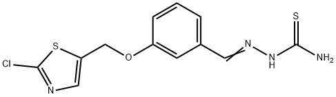 2-((E)-(3-[(2-CHLORO-1,3-THIAZOL-5-YL)METHOXY]PHENYL)METHYLIDENE)-1-HYDRAZINECARBOTHIOAMIDE Struktur