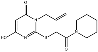 3-ALLYL-6-HYDROXY-2-[(2-OXO-2-PIPERIDIN-1-YLETHYL)THIO]PYRIMIDIN-4(3H)-ONE Struktur