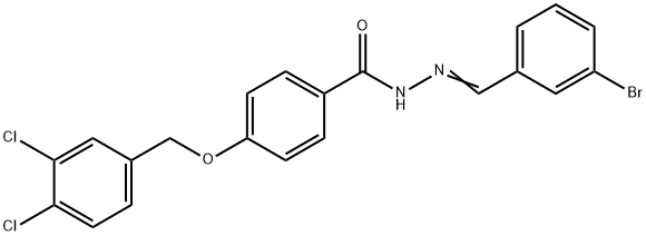 N'-[(E)-(3-BROMOPHENYL)METHYLIDENE]-4-[(3,4-DICHLOROBENZYL)OXY]BENZENECARBOHYDRAZIDE Struktur