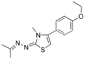 ACETONE [(2E)-4-(4-ETHOXYPHENYL)-3-METHYL-1,3-THIAZOL-2(3H)-YLIDENE]HYDRAZONE Struktur