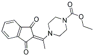 ETHYL 4-[1-(1,3-DIOXO-1,3-DIHYDRO-2H-INDEN-2-YLIDENE)ETHYL]PIPERAZINE-1-CARBOXYLATE Struktur