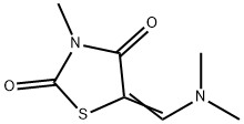 5-[(Z)-(DIMETHYLAMINO)METHYLIDENE]-3-METHYL-1,3-THIAZOLANE-2,4-DIONE Struktur