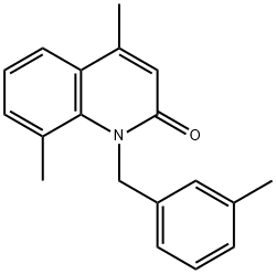 4,8-DIMETHYL-1-(3-METHYLBENZYL)-2(1H)-QUINOLINONE Struktur