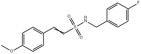 (E)-N-(4-FLUOROBENZYL)-2-(4-METHOXYPHENYL)-1-ETHENESULFONAMIDE Struktur