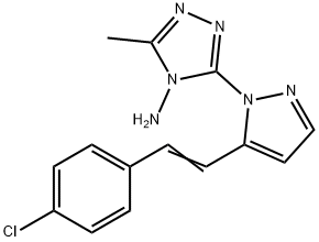 3-[5-(4-CHLOROSTYRYL)-1H-PYRAZOL-1-YL]-5-METHYL-4H-1,2,4-TRIAZOL-4-AMINE Struktur