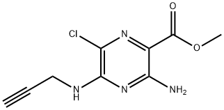 METHYL 3-AMINO-6-CHLORO-5-(PROP-2-YNYLAMINO)PYRAZINE-2-CARBOXYLATE Struktur