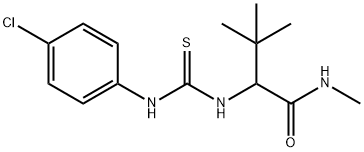 2-([(4-CHLOROANILINO)CARBOTHIOYL]AMINO)-N,3,3-TRIMETHYLBUTANAMIDE Struktur