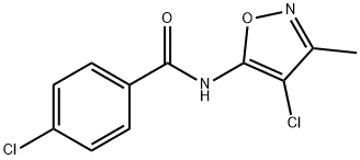 4-CHLORO-N-(4-CHLORO-3-METHYL-5-ISOXAZOLYL)BENZENECARBOXAMIDE Struktur