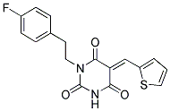 (5E)-1-[2-(4-FLUOROPHENYL)ETHYL]-5-(THIEN-2-YLMETHYLENE)PYRIMIDINE-2,4,6(1H,3H,5H)-TRIONE Struktur