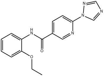 N-(2-ETHOXYPHENYL)-6-(1H-1,2,4-TRIAZOL-1-YL)NICOTINAMIDE Struktur