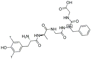 [D-ALA2, N-METHYL-PHE4, GLYOL5] [TYROSYL-3,5-3H]ENKEPHALIN Struktur