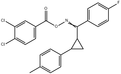 1,2-DICHLORO-4-([(((4-FLUOROPHENYL)[2-(4-METHYLPHENYL)CYCLOPROPYL]METHYLENE)AMINO)OXY]CARBONYL)BENZENE Struktur