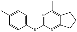 4-METHYL-2-[(4-METHYLPHENYL)SULFANYL]-6,7-DIHYDRO-5H-CYCLOPENTA[D]PYRIMIDINE Struktur