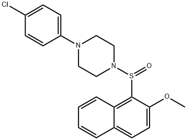 1-(4-CHLOROPHENYL)-4-[(2-METHOXY-1-NAPHTHYL)SULFINYL]PIPERAZINE Struktur