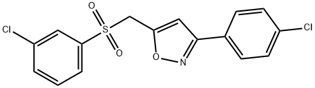 3-(4-CHLOROPHENYL)-5-([(3-CHLOROPHENYL)SULFONYL]METHYL)ISOXAZOLE Struktur