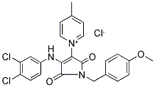 1-[4-(3,4-DICHLOROANILINO)-1-(4-METHOXYBENZYL)-2,5-DIOXO-2,5-DIHYDRO-1H-PYRROL-3-YL]-4-METHYLPYRIDINIUM CHLORIDE Struktur