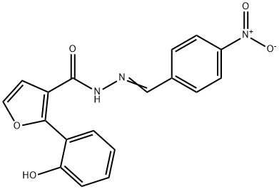 2-(2-HYDROXYPHENYL)-N'-[(E)-(4-NITROPHENYL)METHYLIDENE]-3-FUROHYDRAZIDE Struktur