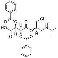 2,3-BIS(BENZOYLOXY)-4-(2-CHLORO-1-[(ISOPROPYLAMINO)METHYL]ETHOXY)-4-OXOBUTANOIC ACID Struktur