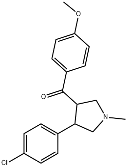 [4-(4-CHLOROPHENYL)-1-METHYLTETRAHYDRO-1H-PYRROL-3-YL](4-METHOXYPHENYL)METHANONE Struktur