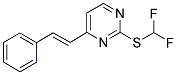 2-[(DIFLUOROMETHYL)SULFANYL]-4-[(E)-2-PHENYLETHENYL]PYRIMIDINE Struktur