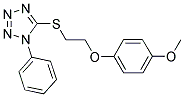 5-([2-(4-METHOXYPHENOXY)ETHYL]THIO)-1-PHENYL-1H-TETRAZOLE Struktur