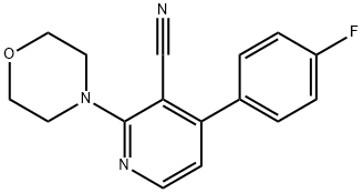 4-(4-FLUOROPHENYL)-2-MORPHOLINONICOTINONITRILE Struktur