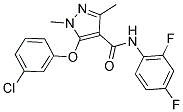 5-(3-CHLOROPHENOXY)-N-(2,4-DIFLUOROPHENYL)-1,3-DIMETHYL-1H-PYRAZOLE-4-CARBOXAMIDE Struktur