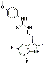 N-[2-(7-BROMO-5-FLUORO-2-METHYL-1H-INDOL-3-YL)ETHYL]-N'-(4-METHOXYPHENYL)THIOUREA Struktur